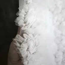 高級立体テクスチャー特殊メッシュ生地 微透け感ドレス用チュチュスカート
