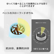 犬用スローフードボウル【小型犬・猫用・防転倒・食べ過ぎ防止】