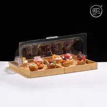 木製パン焼きトレイ透明カバー【防塵カバー・両側開閉・スイーツ用】