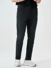 JSSD HOMME メンズ 春用 微ストレッチデニムパンツ【ミドルウエスト・ビジネスカジュアル・ストレート】