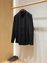 ビジネスカジュアル長袖シャツ【抗皺加工・上品なボタンデザイン】