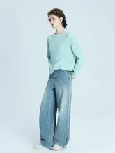 トルコ製デニムコットンのトレンドバギーパンツ【スタイリッシュなシルエット】