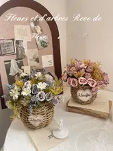 造花 バラ アメリカンカントリー風 インテリア 飾り花 撮影用小物 ピクニック スタジオセット オブジェ