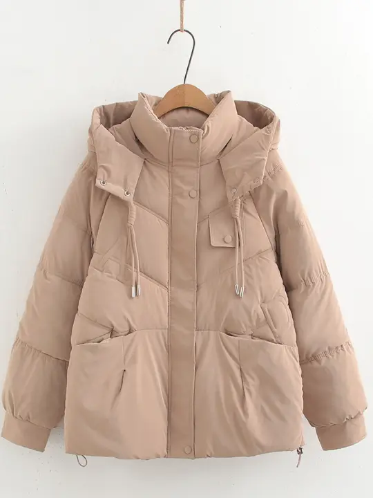 冬用羽毛コットンジャケット【中学生向け・厚手・オーバーサイズ】