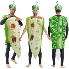 ハロウィン用 大人向け コスチューム【スpongeアップル・苦瓜デザイン】＆パーティー演出用