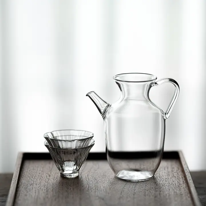 小さなポット サービスカップ フィルター 茶器 花茶カップ 耐熱ガラス