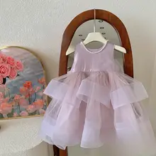 女の子用 ドレス ピンクの甘い夏服