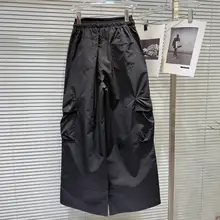 カーゴパンツ パラシューターパンツ レディース ドローコード ポケット付き ワイド ルーズ アメカジ 秋物