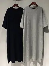 純綿無地半袖Tシャツパジャマ【夏用・シンプルデザイン・薄手・ミドル丈・一体型】
