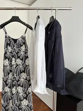 ロマンティックな雰囲気の刺繍キャミソールワンピース【夏用・リゾートスタイル】