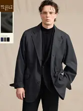 美麗なメリノウール使用の秋冬用イタリアンカジュアルジャケット【平驳頭・男性用】