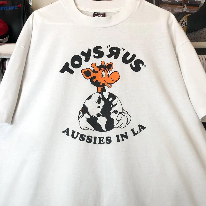 カートゥーンプリントオーバーサイズTシャツ：青春流行スタイルの夏季カジュアルアイテム