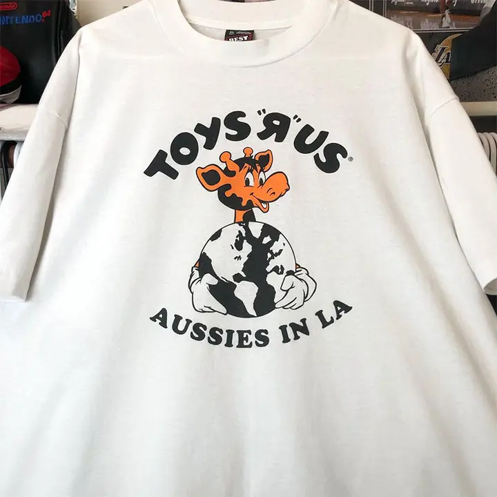 半袖Tシャツ ユニセックス キャラクター柄 オーバーサイズ 綿100% ストリート カジュアル 「toysrus」