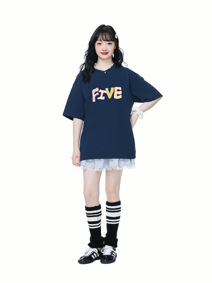 アメリカンデザインのロゴプリント半袖Tシャツ【ユニセックス・コットン製・夏用】（セットアップ対応）