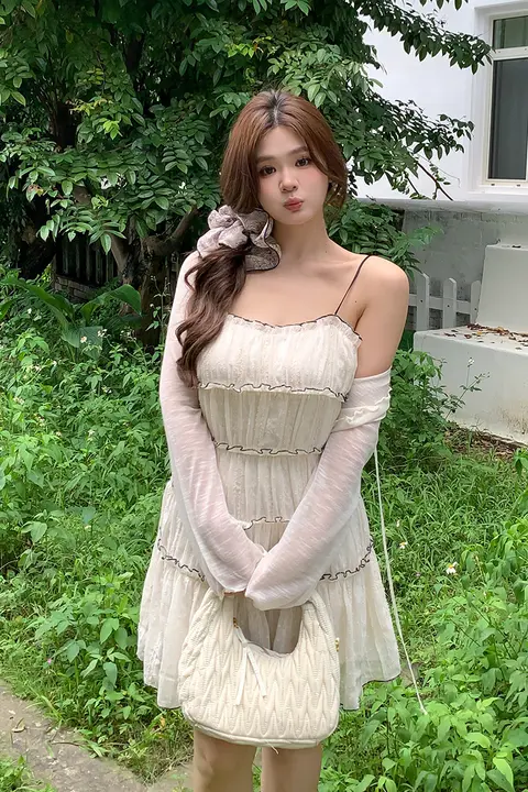 ケーキミニスカート 小柄 夏のフランス風ウエストシェイプ かわいいスタイル