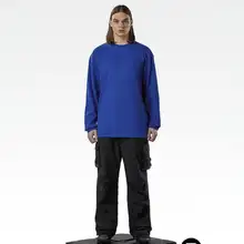 復古風デザインのアウトドア釣り用長袖Tシャツ【重厚な横織り綿素材】