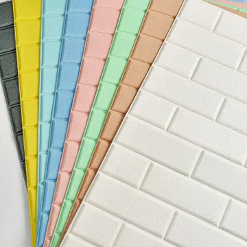 3D立体壁紙 自粘式防水・防潮・遮音・防衝撃 ブリックパターン【リビング・寝室用】