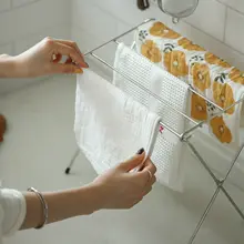 日本式キッチン用タオル干しラック【不锈鋼・折りたたみ収納・X型デザイン】