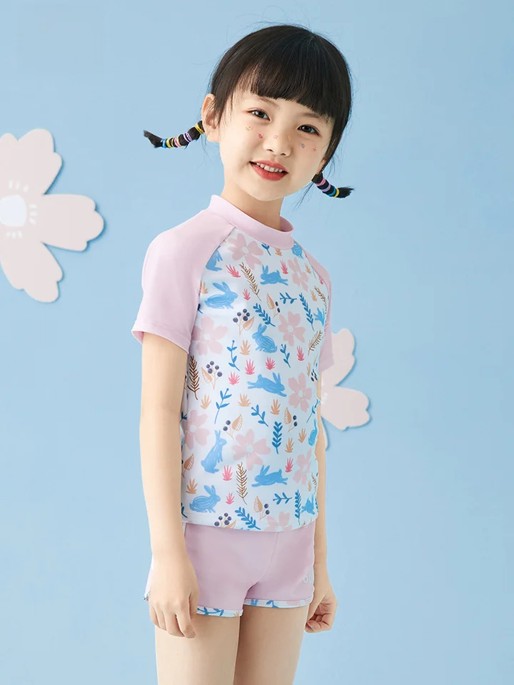 361度 女児用水着【分体・温泉用・大きいサイズ・水泳衣】