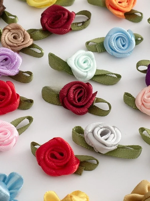 立体香草ローズ小花 DIY手作り粘着花：家庭と子供向けの自然風オーナメント作り方