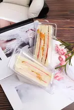 透明三角プラスチックサンドイッチパッケージ【使い捨て・ケーキボックス】