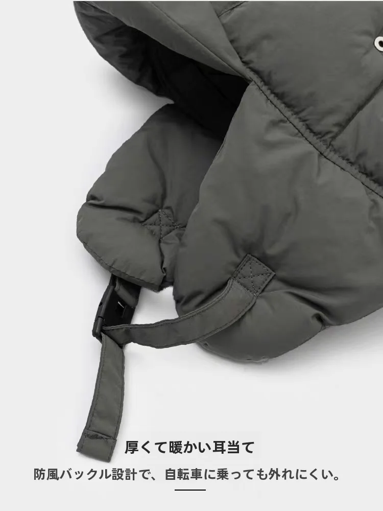 スノボ フライトキャップ：羽毛素材の冬用防寒キャップで風に強い実用性を実現