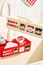 かわいいカートンデザインの水切りバスケット【キッチン用・シンク収納】