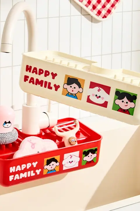 かわいいカートンデザインの水切りバスケット【キッチン用・シンク収納】