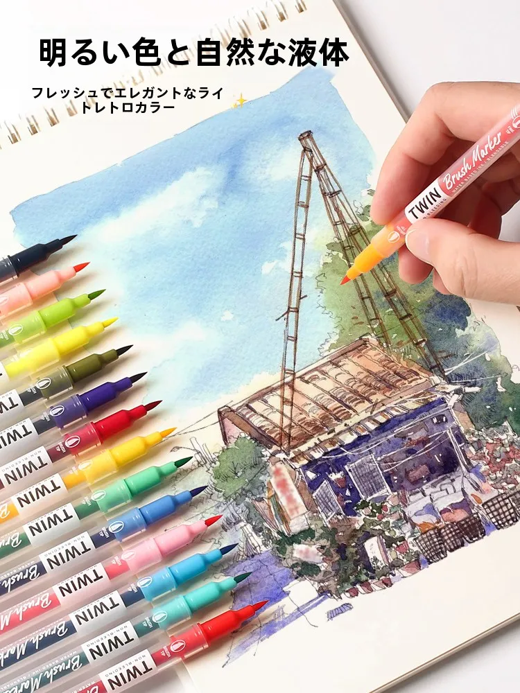 ダブルヘッド毛ブラシアートラインペン：学生向け水彩画用の柔らかい先端ペンの実用性と選定基準