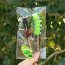 猫用おもちゃ またたび 毛虫型 じゃらし 歯磨き 噛みつき 2  点セット