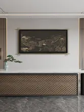 宋代美学を感じる高級ビンテージ金属壁掛けアート【エントランス装飾用】