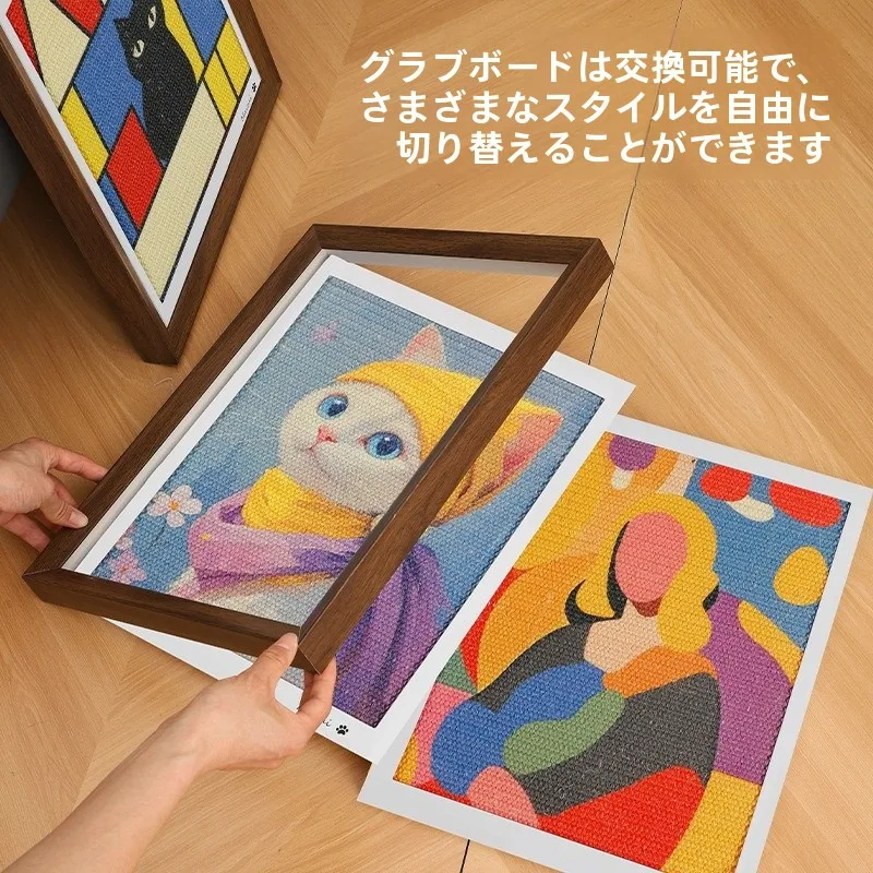 サイザル麻 スクラッチボード 立体真実フレーム：デザインと耐久性を兼ね備えた壁画フレームの実用性