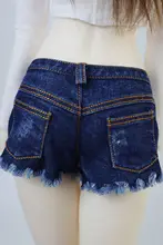 水洗破洞デニムショートパンツ【BJDドール用・多色】（セットアップ対応）