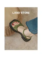 厚底ローマサンダル【夏用・白・カジュアル・女性用】