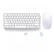 Apple製キーボード対応のワイヤレスBluetoothキーボードとマウス【ミニ・軽量・静音設計・汎用】（セットアップ対応）
