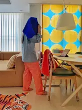 穴あけ不要のマジックテープ式カーテン【半遮光・寝室用・突っ張り棒対応】