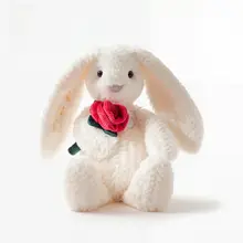 可愛いウサギのぬいぐるみ【毛布タイプ・安らぎの抱き人形・誕生日やバレンタインに最適】
