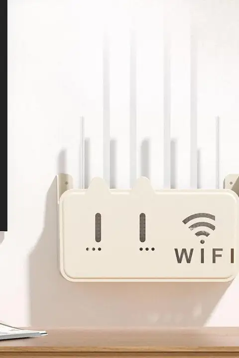 壁掛けWi-Fiルーター収納ボックス【穴あけ不要・無線光モデム対応】