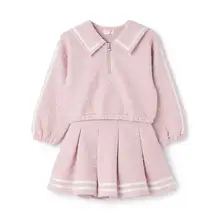 可愛いデザインの女の子用長袖ワンピース【海軍風・学院スタイル】