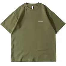 アメリカンレトロデザインのショートスリーブTシャツ【ミリタリーグリーン・ゆったりフィット・ロゴプリント】