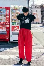 鹿与飞鸟 ディアフレンド 快適な三色アークシルエットワイドカジュアルパンツ【フィット】