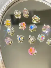 超煌めく水晶とハート型パールのネイルデコレーション【梅花デザイン・ジルコニア・ネイル用アクセサリー  】
