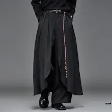 新中式デザインの広がりのあるワイドパンツ【男女兼用・カジュアルスタイル】
