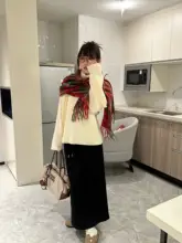 高級感ある厚手タートルネックニットトップス【秋冬用・ゆったりフィット・女性用】