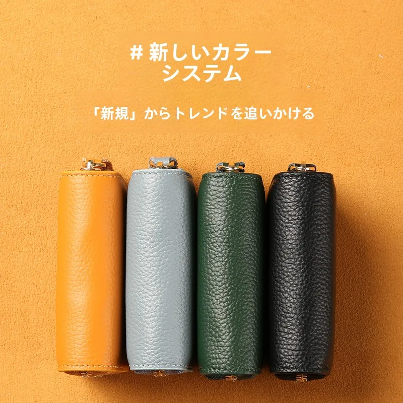 本革製薄型カードケース：大容量とセキュリティ保護を実現する日韓風ミニ財布