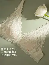 透気性のある薄手のセクシーなレースブラジャー【フレンチスタイル・大きい胸を小さく見せるデザイン】
