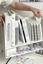 卓上本立て 机上ラック デスクオーガナイザー シンプル 多機能 収納 オフィス 勉強