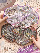 ミニチュアショップ生活シーン用DIYデコレーションステッカー