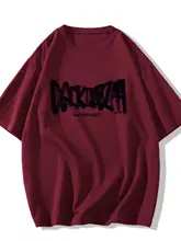 夏用のワインレッド短袖Tシャツ【ゆったりとしたシルエット・女性用】