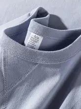 長袖Tシャツ ユニセックス コットン100% 厚手 無地 ラベンダー ゆったり カジュアル 着回し ペア 秋冬